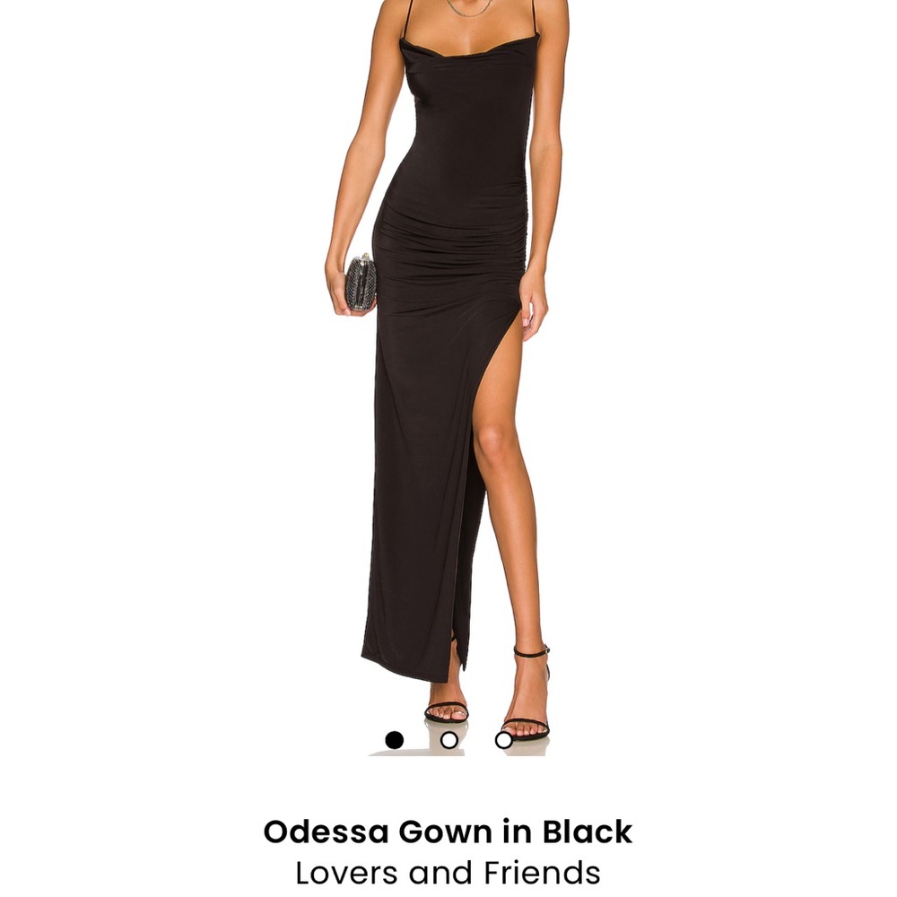 Lovers + Friends Black Gown perfect for Black Tie, Formal, or, Gala.